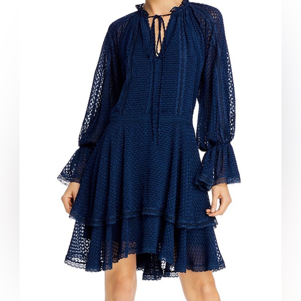 Alice and Olivia Joanne Tiered Handkerchief Dress